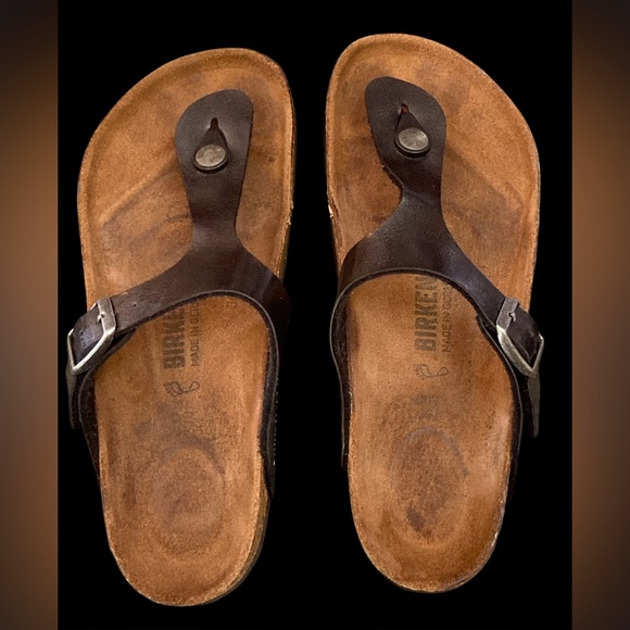 Black Birkenstock Gizeh Sandals Size 36 (5-5.5) EUC - Picture 2 of 13